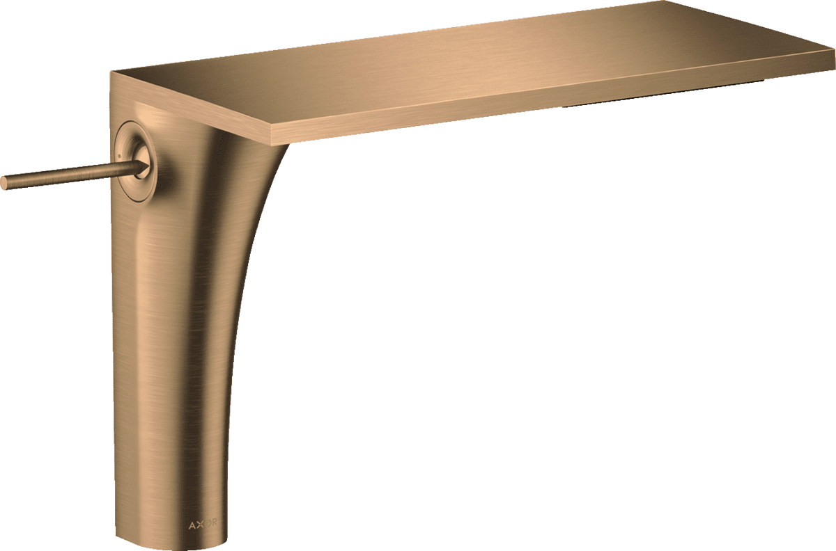 HANSGROHE AXOR Massaud Einhebel-Waschtischmischer 220 für Aufsatzwaschtische mit Ablaufgarnitur #18020140 - Brushed Bronze