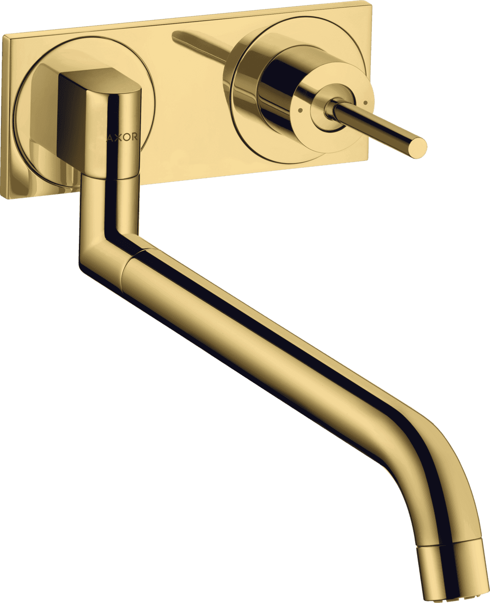 HANSGROHE AXOR Uno Einhebel-Küchenmischer Unterputz für Wandmontage #38815990 - Polished Gold Optic