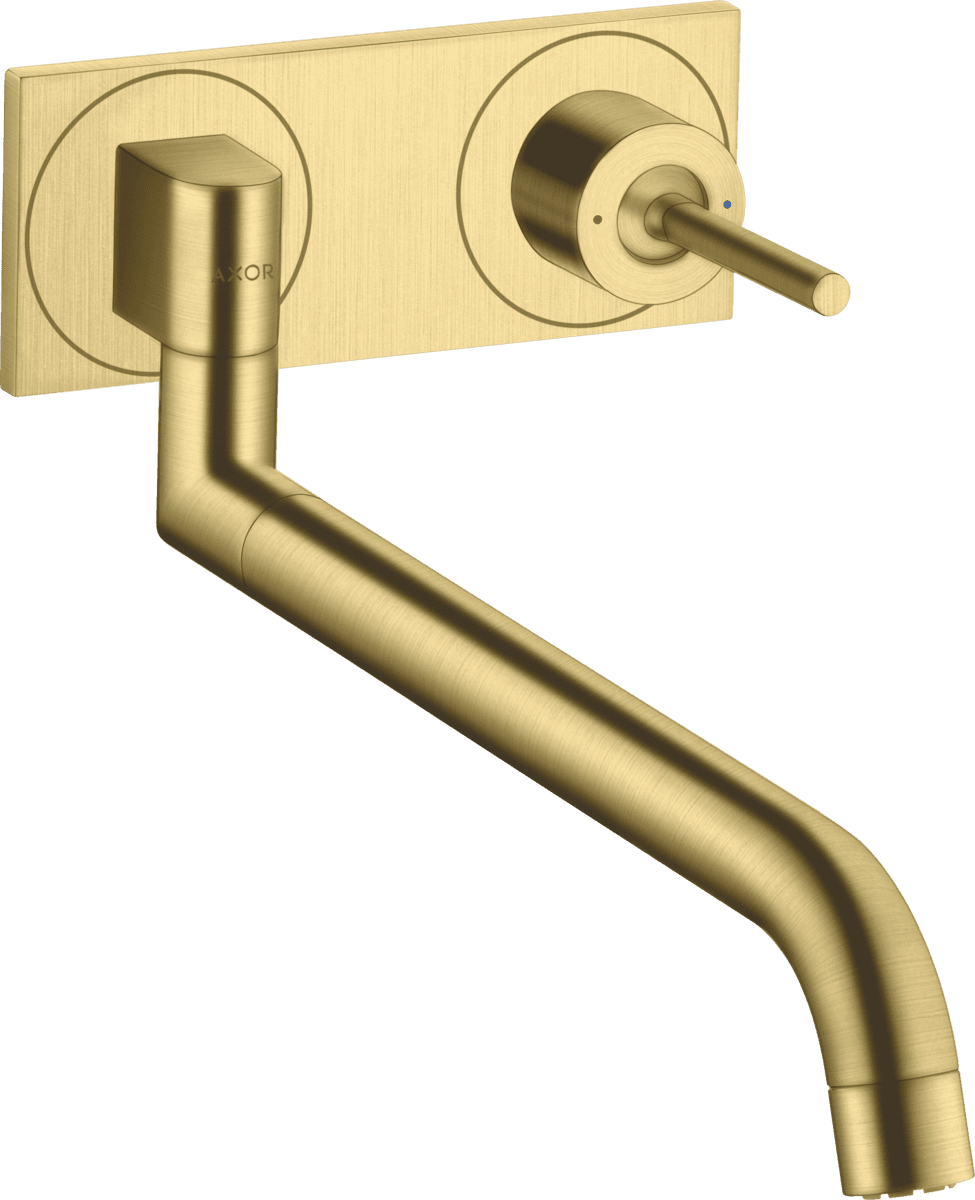 HANSGROHE AXOR Uno Einhebel-Küchenmischer Unterputz für Wandmontage #38815950 - Brushed Brass