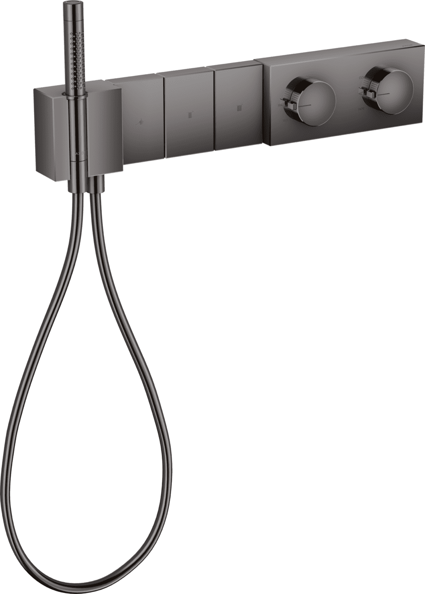 HANSGROHE AXOR Edge Thermostatmodul Select 540/100 Unterputz für 3 Verbraucher #46710330 - Polished Black Chrome