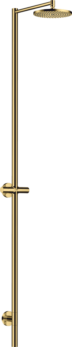 HANSGROHE AXOR Starck Nature Duschsäule mit Kopfbrause 240 1jet ohne Handbrause #12671990 - Polished Gold Optic