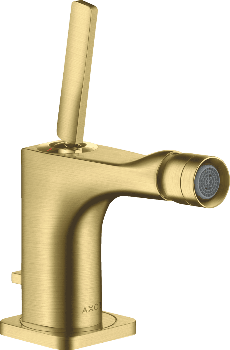 Зображення з  HANSGROHE AXOR Citterio E Single lever bidet mixer with pin handle and pop-up waste set #36120950 - Brushed Brass