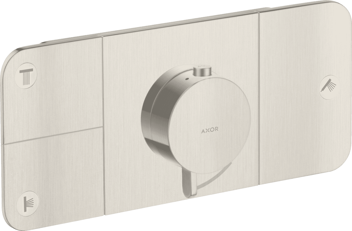 Зображення з  HANSGROHE AXOR One Thermostatic module for concealed installation for 3 functions #45713800 - Stainless Steel Optic