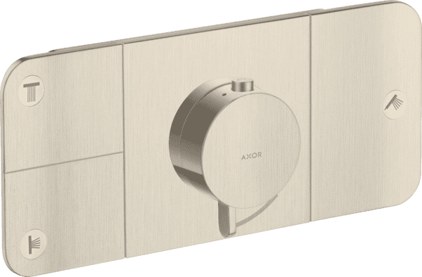 Bild von HANSGROHE AXOR One Thermostatmodul Unterputz für 3 Verbraucher #45713820 - Brushed Nickel
