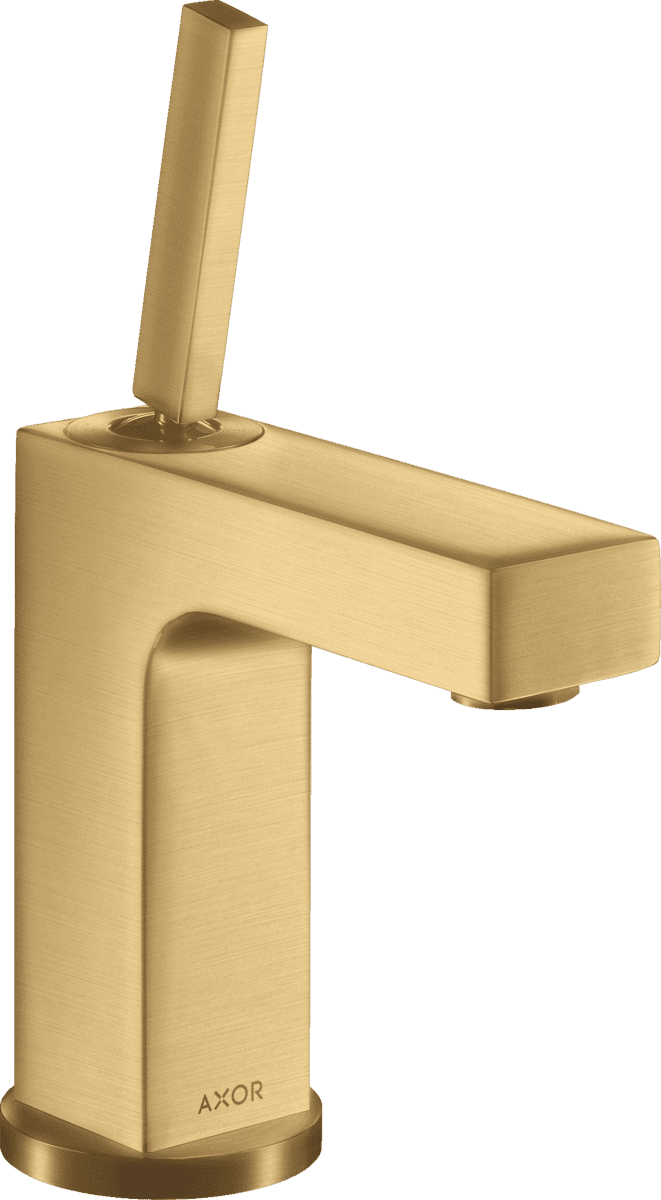 HANSGROHE AXOR Citterio Einhebel-Waschtischmischer 110 mit Pingriff und Zugstangen-Ablaufgarnitur #39010250 - Brushed Gold Optic