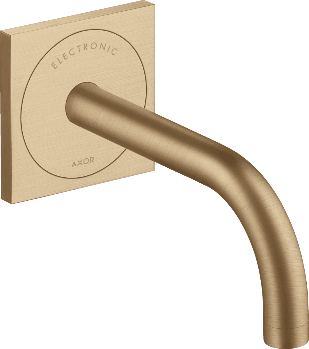 HANSGROHE AXOR Uno Electronic basin mixer for concealed installation wall-mounted with spout 165 mm #38119140 - Brushed Bronze resmi