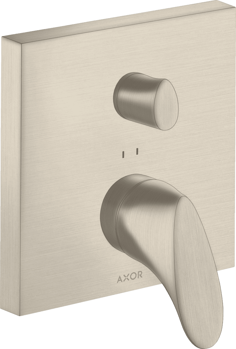 HANSGROHE AXOR Starck Organic Einhebel-Wannenmischer Unterputz mit integrierter Sicherungskombination nach EN1717 #12416820 - Brushed Nickel