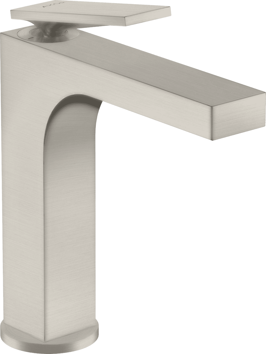 HANSGROHE AXOR Citterio Einhebel-Waschtischmischer 160 mit Hebelgriff und Ablaufgarnitur #39024800 - Edelstahl Optic