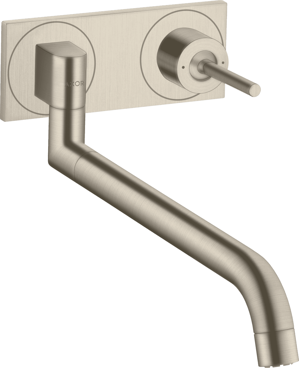 HANSGROHE AXOR Uno Einhebel-Küchenmischer Unterputz für Wandmontage #38815820 - Brushed Nickel