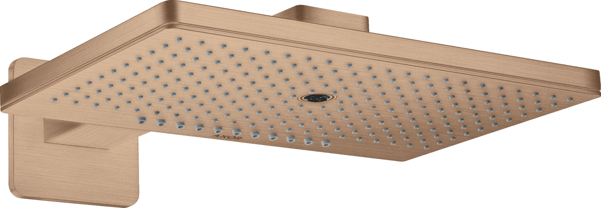 HANSGROHE AXOR ShowerSolutions Kopfbrause 460/300 3jet mit Brausearm und softsquare Rosette #35276310 - Brushed Red Gold