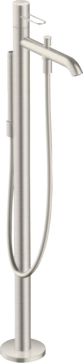 HANSGROHE AXOR Uno Einhebel-Wannenmischer bodenstehend mit Bügelgriff #38442800 - Edelstahl Optic