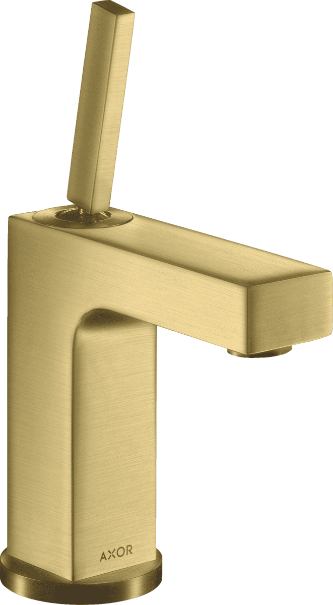 HANSGROHE AXOR Citterio Einhebel-Waschtischmischer 110 mit Pingriff und Zugstangen-Ablaufgarnitur #39010950 - Brushed Brass