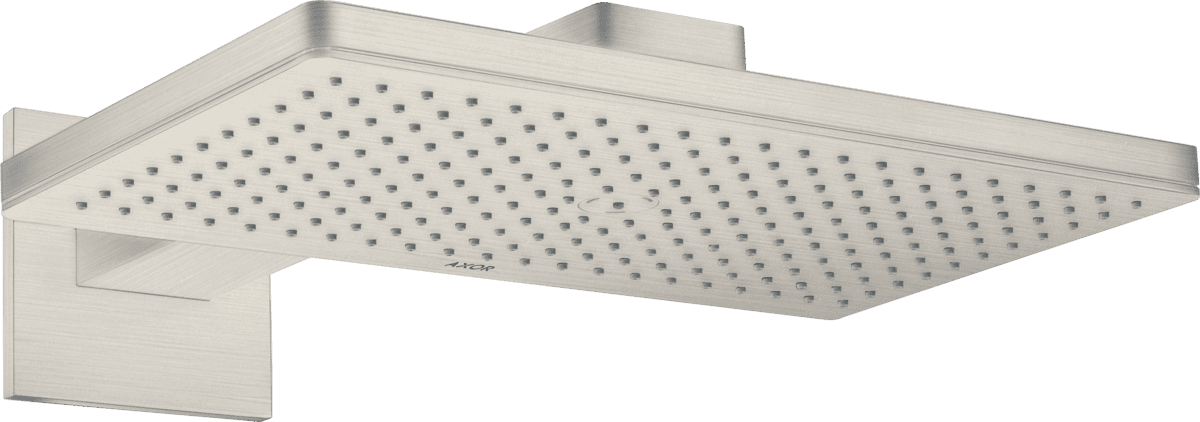 HANSGROHE AXOR ShowerSolutions Kopfbrause 460/300 1jet mit Brausearm und eckiger Rosette #35278800 - Edelstahl Optic