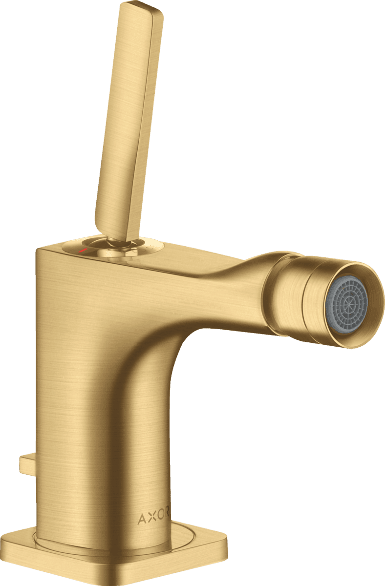 Picture of HANSGROHE AXOR Citterio E Single lever bidet mixer with pin handle and pop-up waste set #36120250 - Brushed Gold Optic