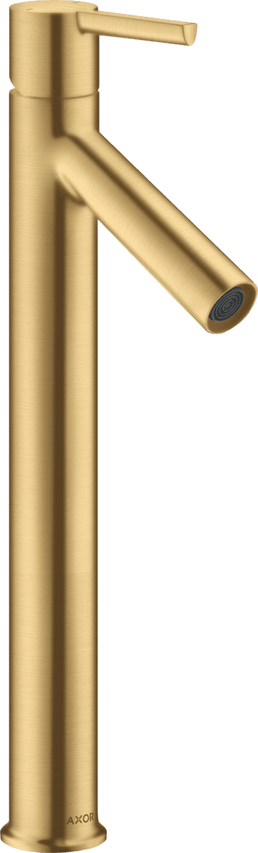 HANSGROHE AXOR Starck Einhebel-Waschtischmischer 250 mit Hebelgriff für Aufsatzwaschtische mit Ablaufgarnitur #10103250 - Brushed Gold Optic