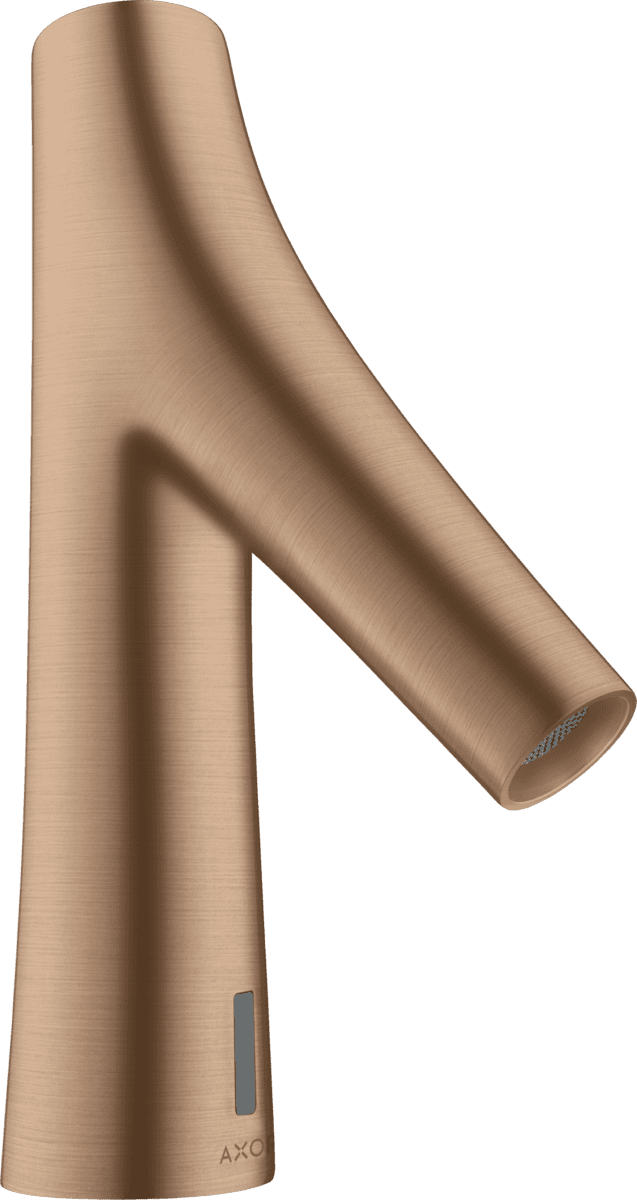 HANSGROHE AXOR Starck Organic Elektronik-Waschtischmischer mit Temperaturvoreinstellung Batteriebetrieb #12172310 - Brushed Red Gold