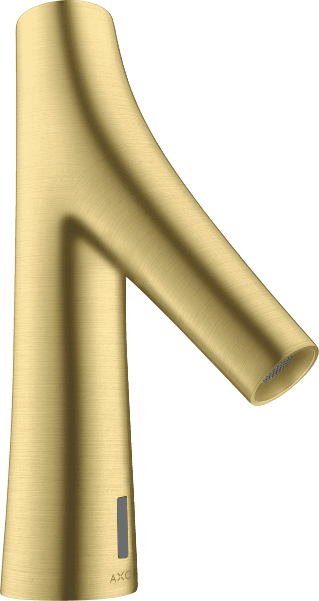 HANSGROHE AXOR Starck Organic Elektronik-Waschtischmischer mit Temperaturvoreinstellung Netzanschluss 230 V #12174950 - Brushed Brass