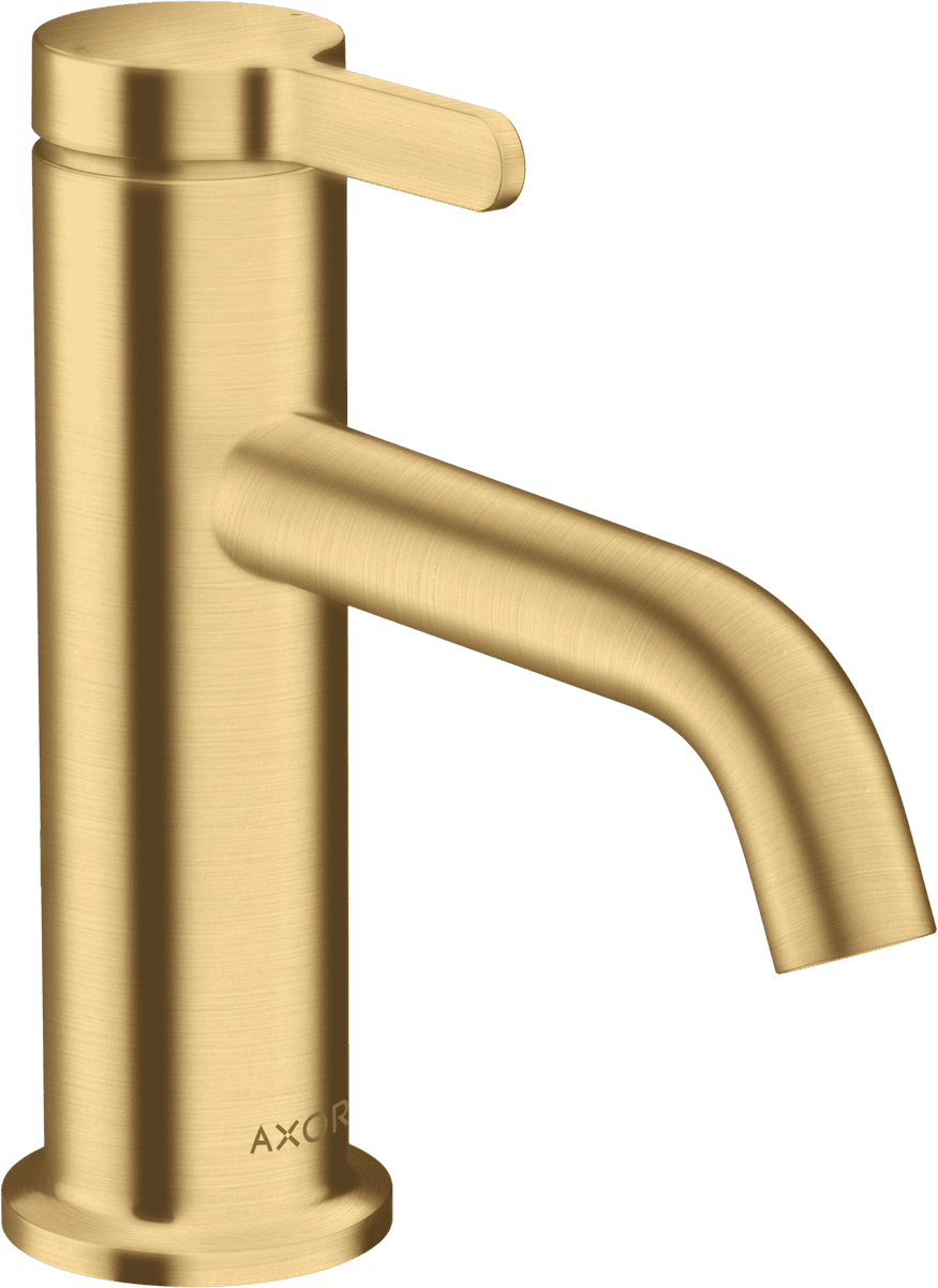 HANSGROHE AXOR One Einhebel-Waschtischmischer 70 mit Hebelgriff und Ablaufgarnitur #48001250 - Brushed Gold Optic