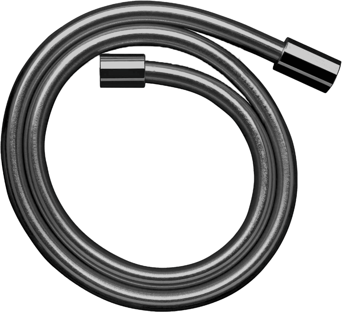 Picture of HANSGROHE AXOR Starck Metal effect shower hose 2.00 m with cylindrical nuts #28284330 - Polished Black Chrome