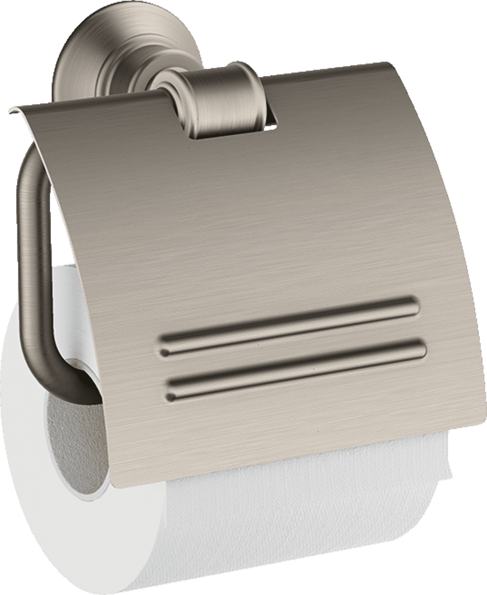 HANSGROHE AXOR Montreux Toilettenpapierhalter mit Deckel #42036800 - Edelstahl Optic