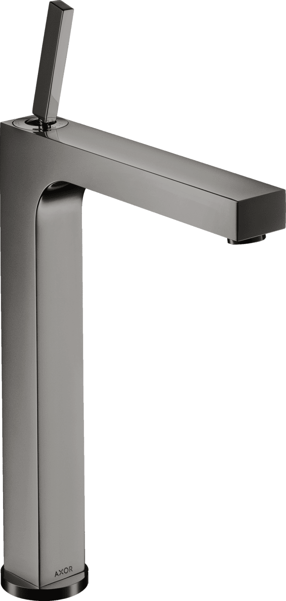 HANSGROHE AXOR Citterio Tek kollu lavabo bataryası 280, pin volan, çanak lavabolar için kumandalı #39020330 - Parlak Siyah Krom resmi