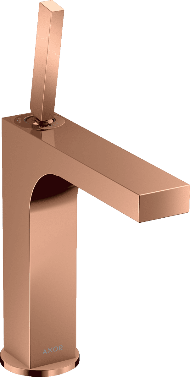HANSGROHE AXOR Citterio Einhebel-Waschtischmischer 160 mit Pingriff und Ablaufgarnitur #39032300 - Polished Red Gold