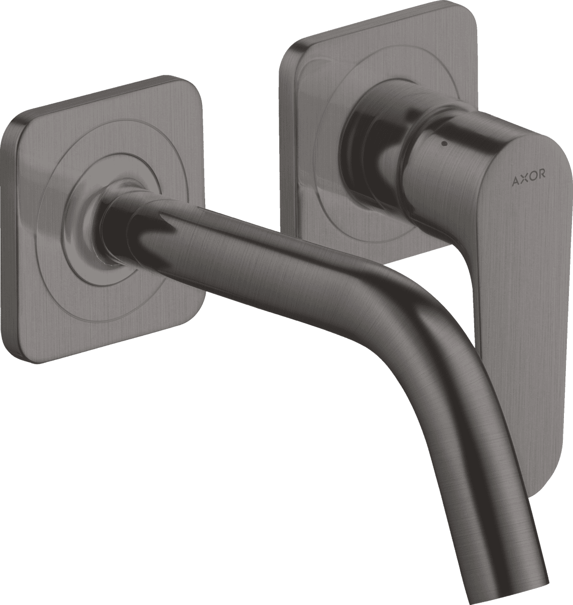 HANSGROHE AXOR Citterio M Einhebel-Waschtischmischer Unterputz für Wandmontage mit Auslauf 167 mm und Rosetten #34113340 - Brushed Black Chrome