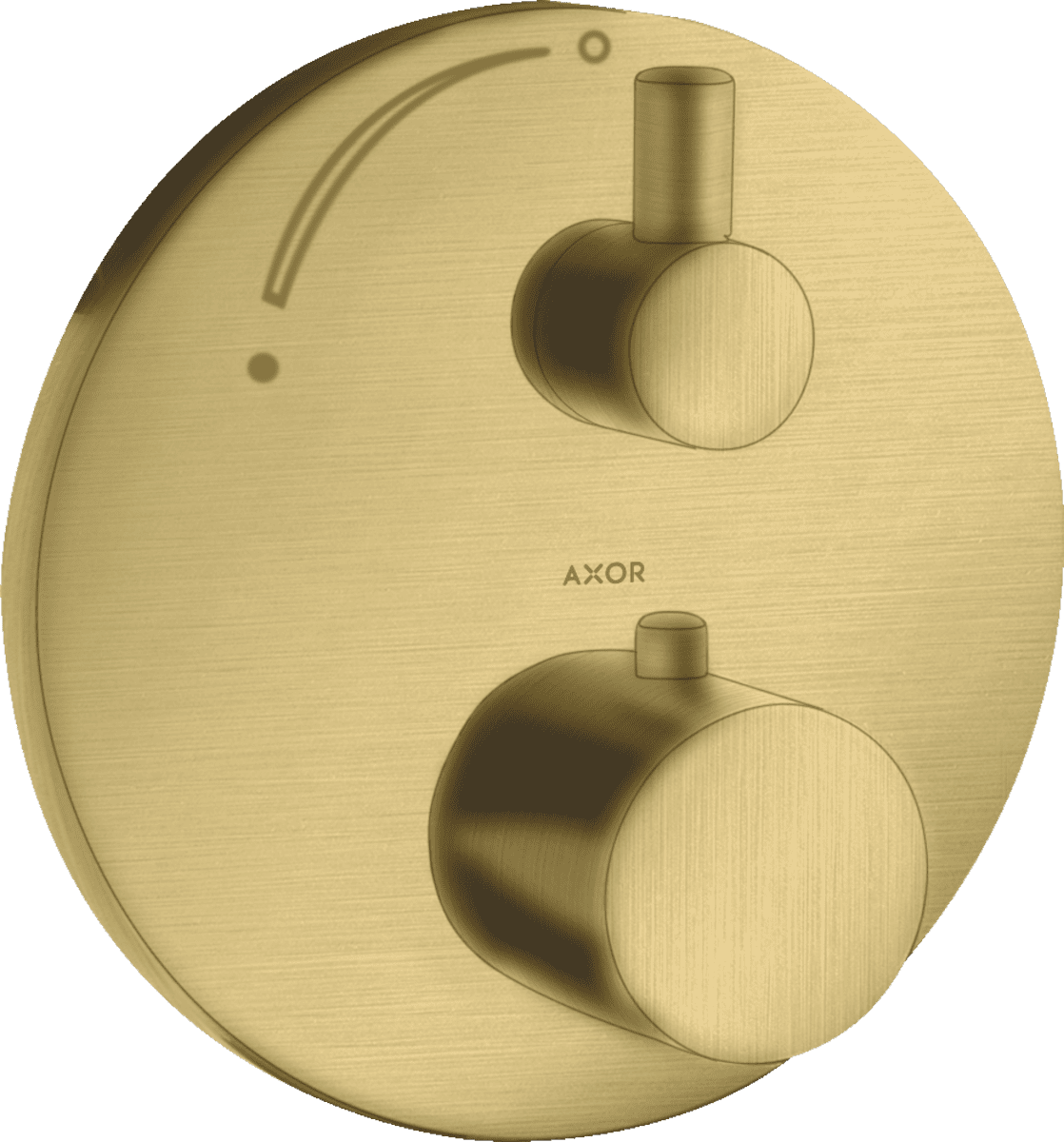HANSGROHE AXOR Uno Thermostat Unterputz mit Absperrventil #38700950 - Brushed Brass