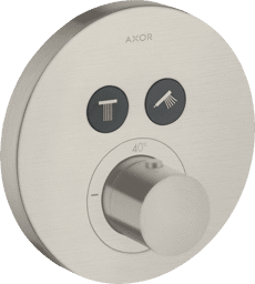 Bild von HANSGROHE AXOR ShowerSolutions Thermostat Unterputz rund für 2 Verbraucher #36723800 - Edelstahl Optic