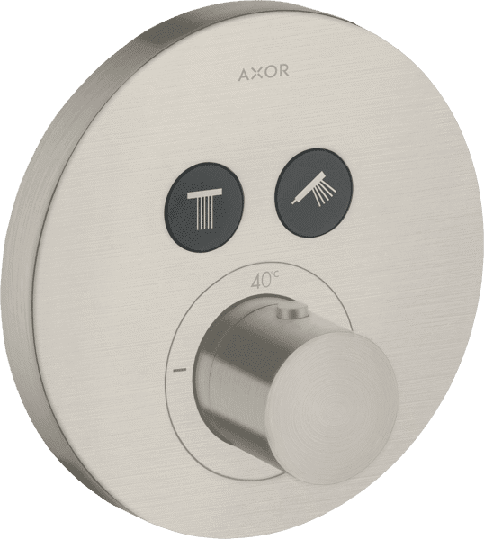 Bild von HANSGROHE AXOR ShowerSolutions Thermostat Unterputz rund für 2 Verbraucher #36723800 - Edelstahl Optic