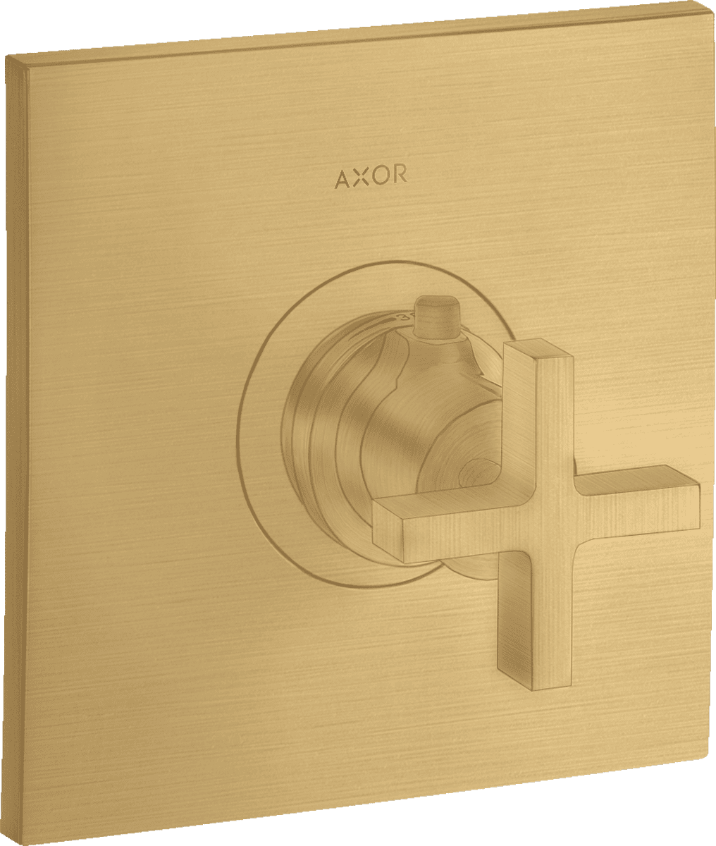 HANSGROHE AXOR Citterio Thermostat HighFlow Unterputz mit Kreuzgriff #39716250 - Brushed Gold Optic