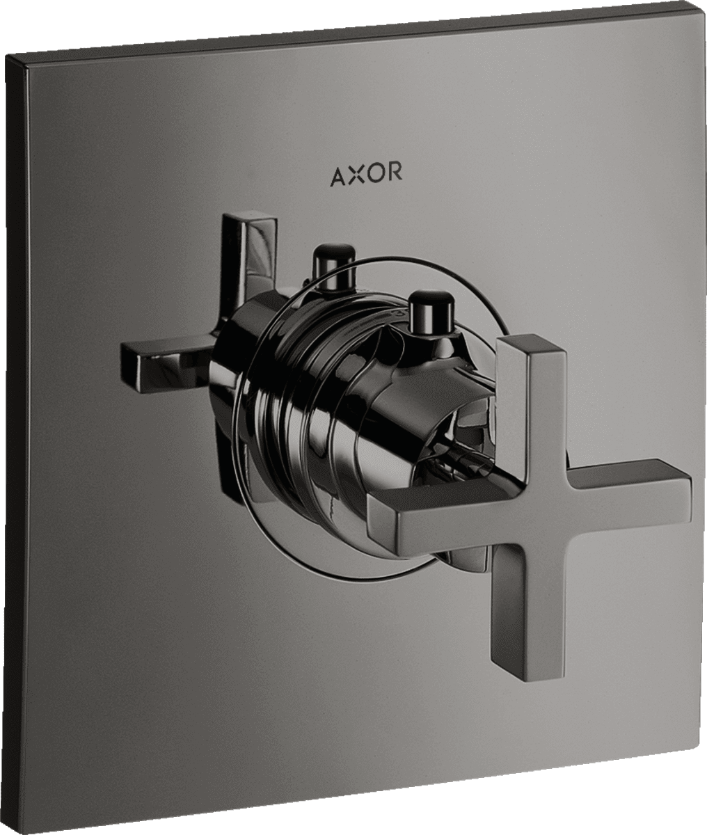HANSGROHE AXOR Citterio Thermostat HighFlow Unterputz mit Kreuzgriff #39716330 - Polished Black Chrome