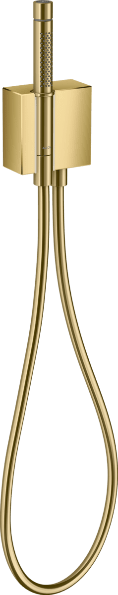 HANSGROHE AXOR Edge Portereinheit mit Stabhandbrause 2jet und Brauseschlauch #46520990 - Polished Gold Optic
