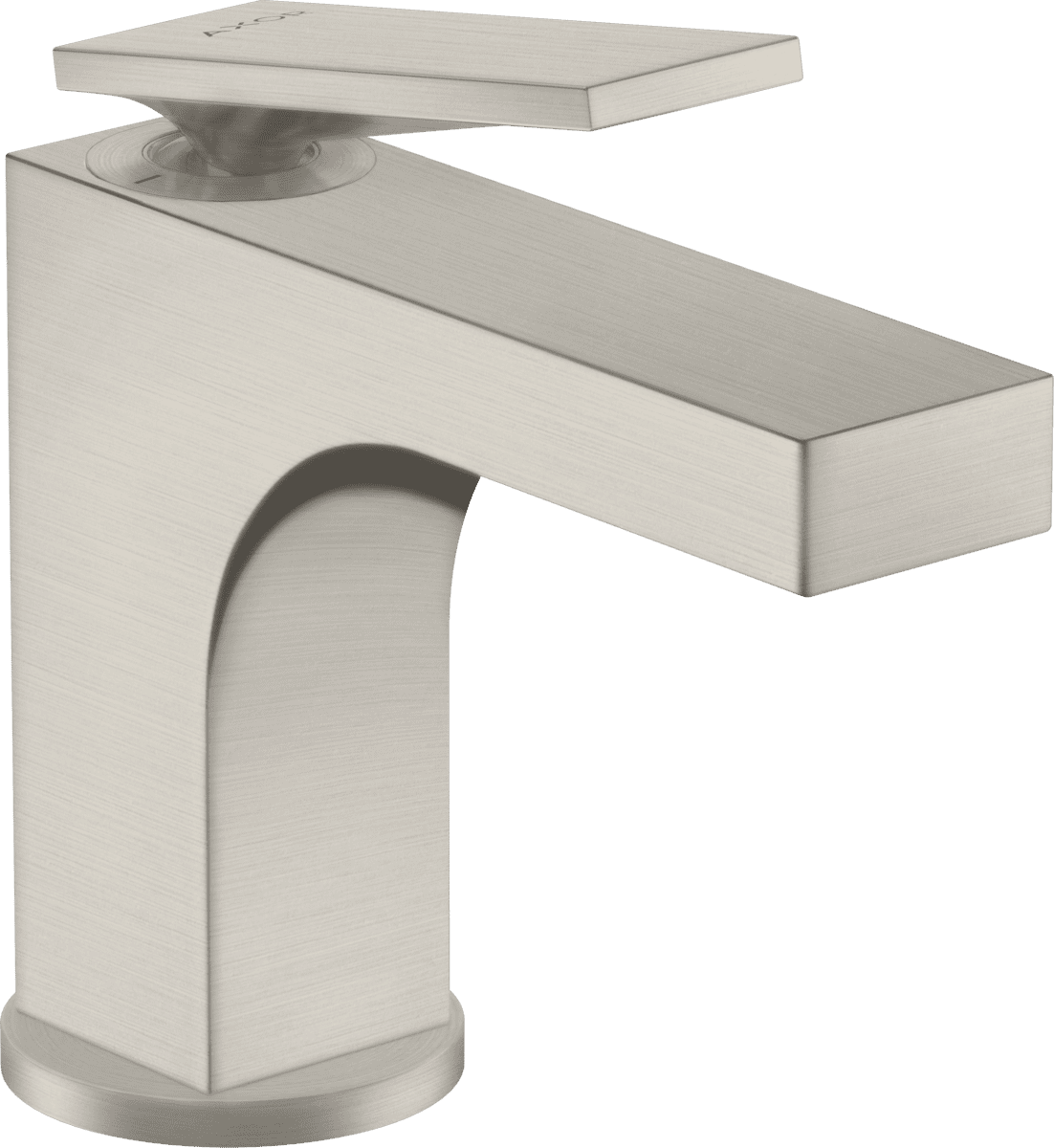 HANSGROHE AXOR Citterio Einhebel-Waschtischmischer 90 mit Hebelgriff für Handwaschbecken mit Zugstangen-Ablaufgarnitur #39022800 - Edelstahl Optic