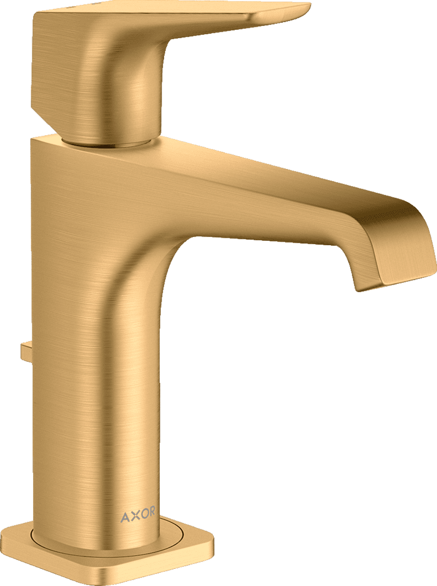 Зображення з  HANSGROHE AXOR Citterio E Single lever basin mixer 130 with lever handle and pop-up waste set #36110950 - Brushed Brass