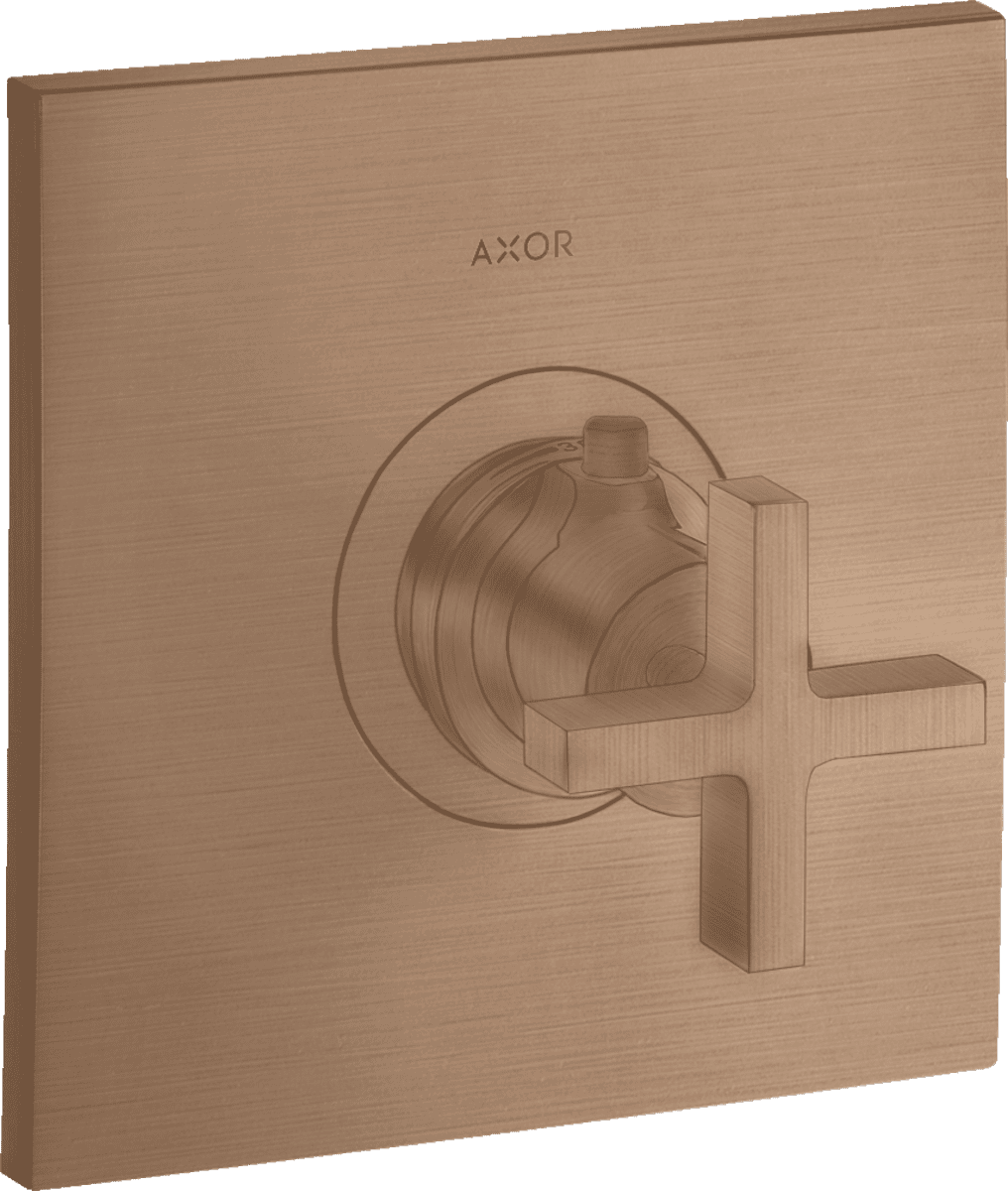 HANSGROHE AXOR Citterio Thermostat HighFlow Unterputz mit Kreuzgriff #39716310 - Brushed Red Gold