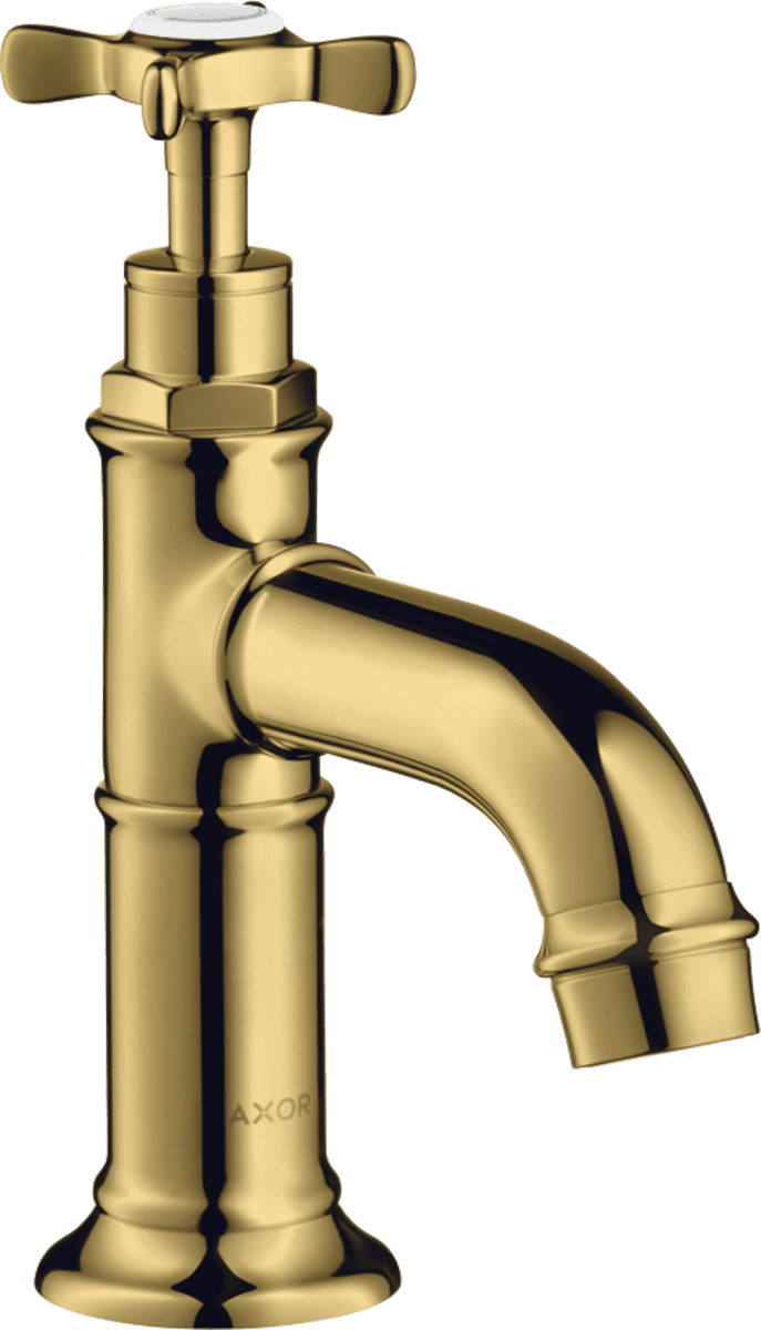 HANSGROHE AXOR Montreux Standventil 50 mit Kreuzgriff ohne Ablaufgarnitur #16530990 - Polished Gold Optic