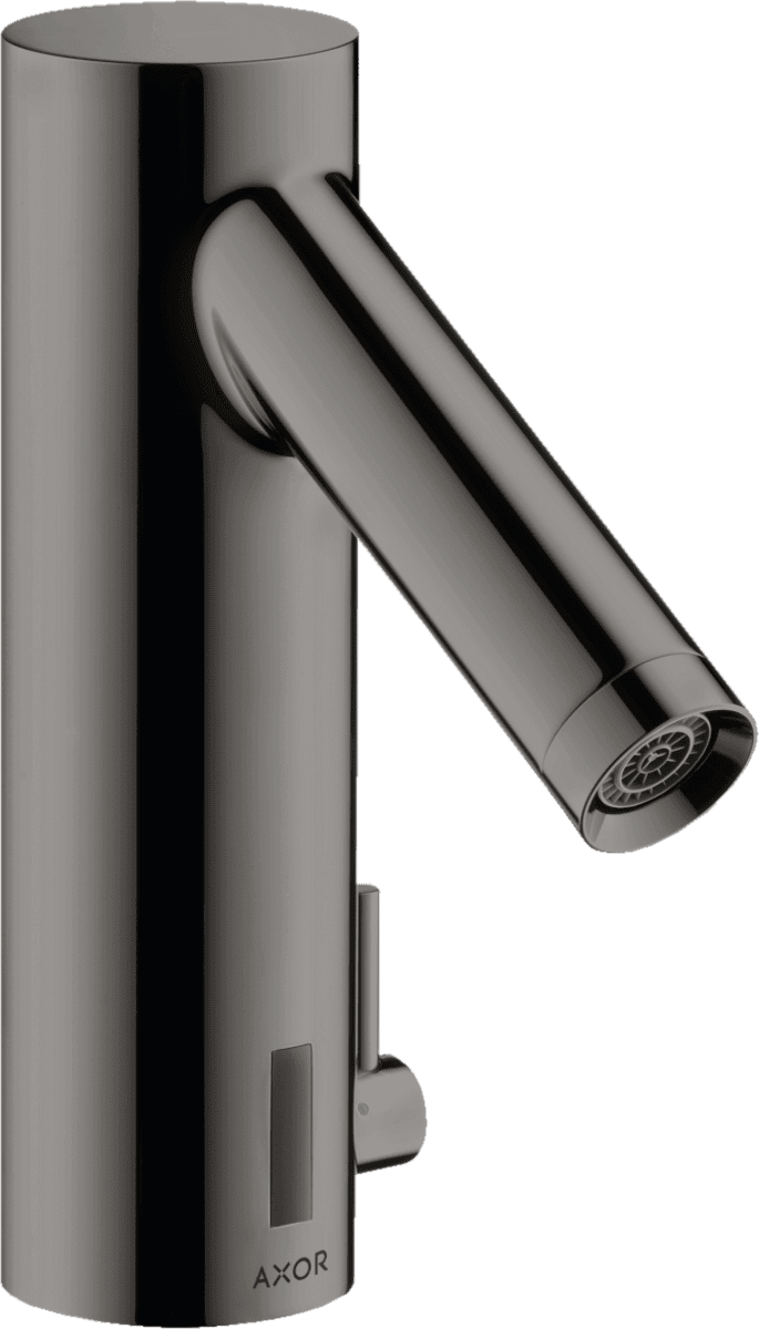 HANSGROHE AXOR Starck Elektronik-Waschtischmischer mit Temperaturregulierung Batteriebetrieb #10101330 - Polished Black Chrome