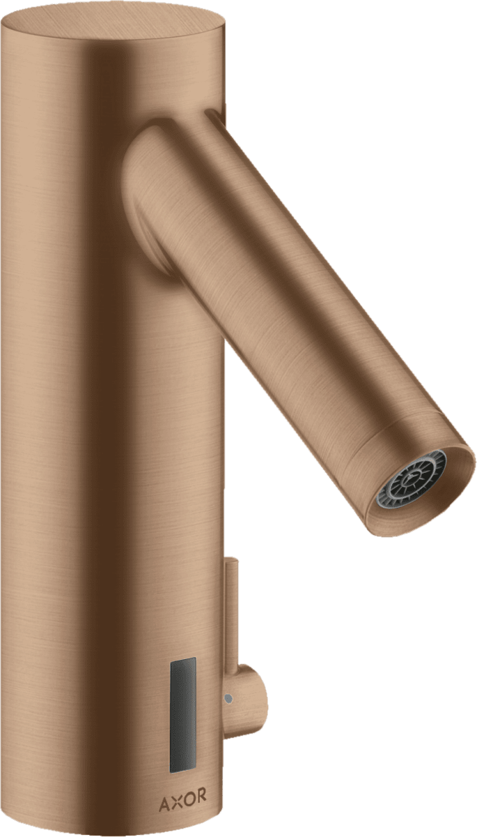 HANSGROHE AXOR Starck Elektronik-Waschtischmischer mit Temperaturregulierung Batteriebetrieb #10101310 - Brushed Red Gold