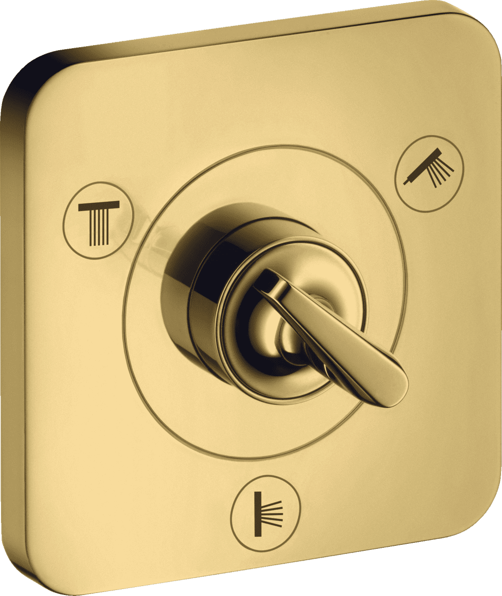 HANSGROHE AXOR Citterio E Ab- und Umstellventil Trio/ Quattro 120/120 Unterputz #36772990 - Polished Gold Optic