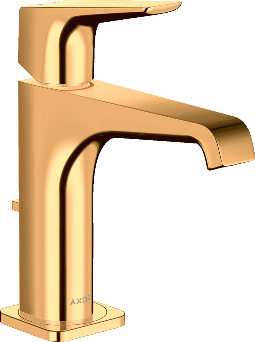 Bild von HANSGROHE AXOR Citterio E Einhebel-Waschtischmischer 130 mit Hebelgriff und Zugstangen-Ablaufgarnitur Polished Gold Optic 36110990