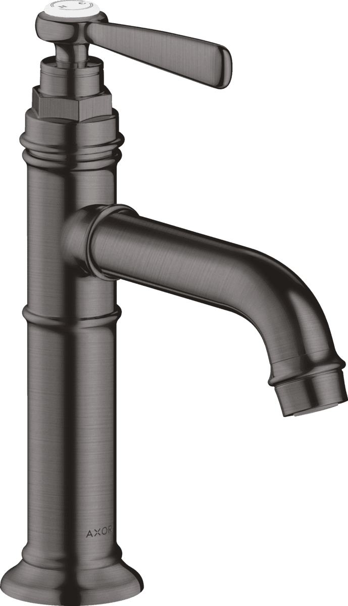 HANSGROHE AXOR Montreux Einhebel-Waschtischmischer 100 mit Hebelgriff und Ablaufgarnitur #16516340 - Brushed Black Chrome