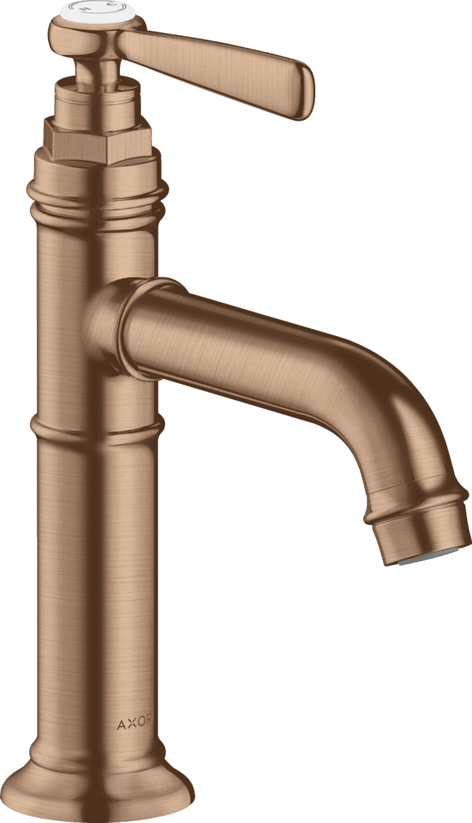 HANSGROHE AXOR Montreux Einhebel-Waschtischmischer 100 mit Hebelgriff und Ablaufgarnitur #16516310 - Brushed Red Gold