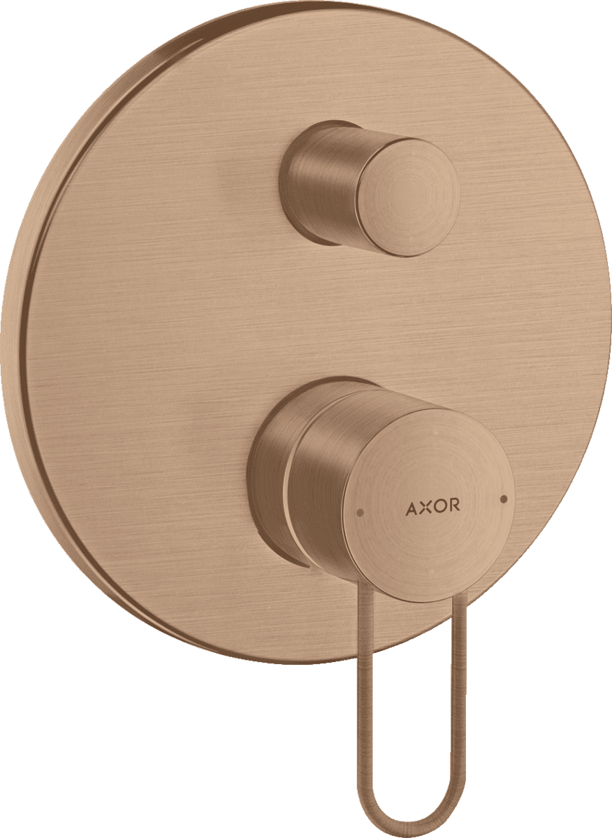 HANSGROHE AXOR Uno Einhebel-Wannenmischer Unterputz mit Bügelgriff und integrierter Sicherungskombination nach EN1717 #38428310 - Brushed Red Gold