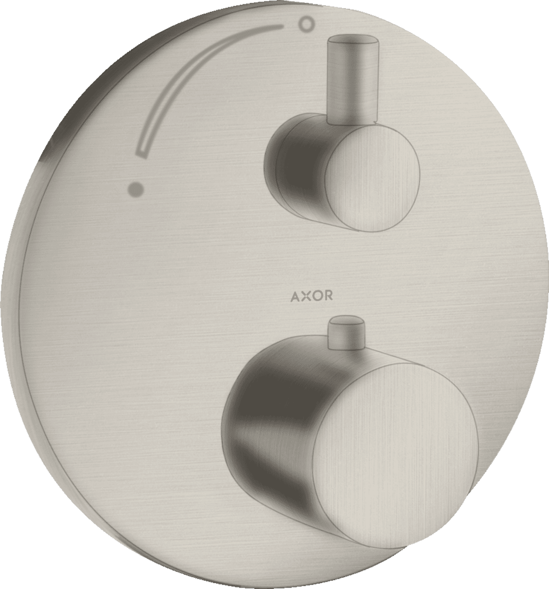 HANSGROHE AXOR Uno Thermostat Unterputz mit Absperrventil #38700800 - Edelstahl Optic