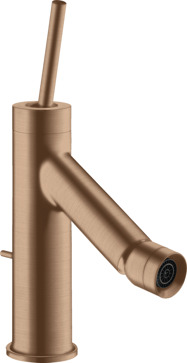 HANSGROHE AXOR Starck Einhebel-Bidetmischer mit Pingriff und Zugstangen-Ablaufgarnitur #10211310 - Brushed Red Gold