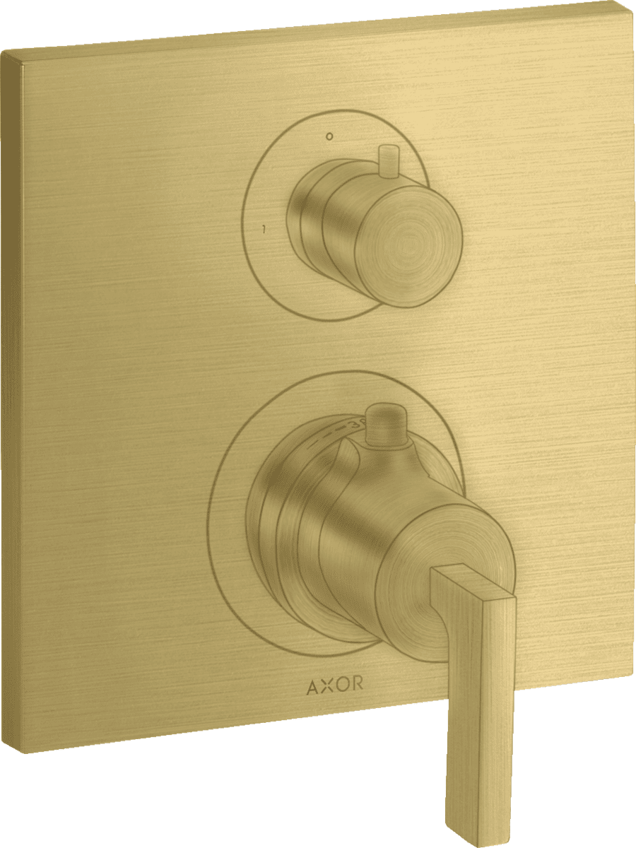 HANSGROHE AXOR Citterio Thermostat Unterputz mit Ab- und Umstellventil und Hebelgriff #39720950 - Brushed Brass