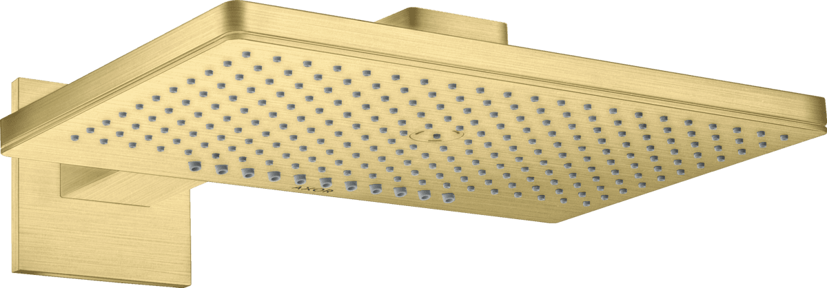 HANSGROHE AXOR ShowerSolutions Kopfbrause 460/300 2jet mit Brausearm und eckiger Rosette #35280950 - Brushed Brass