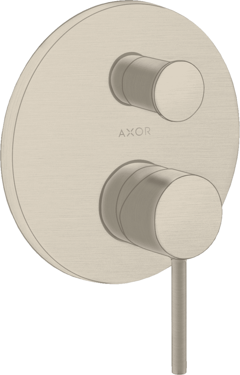 HANSGROHE AXOR Starck Einhebel-Wannenmischer Unterputz mit Pingriff und integrierter Sicherungskombination nach EN1717 #10418820 - Brushed Nickel