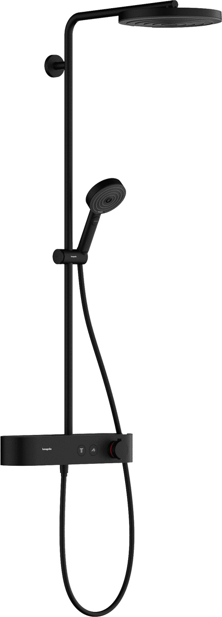 Зображення з  HANSGROHE Pulsify S Showerpipe 260 1jet EcoSmart with ShowerTablet Select 400 #24221670 - Matt Black